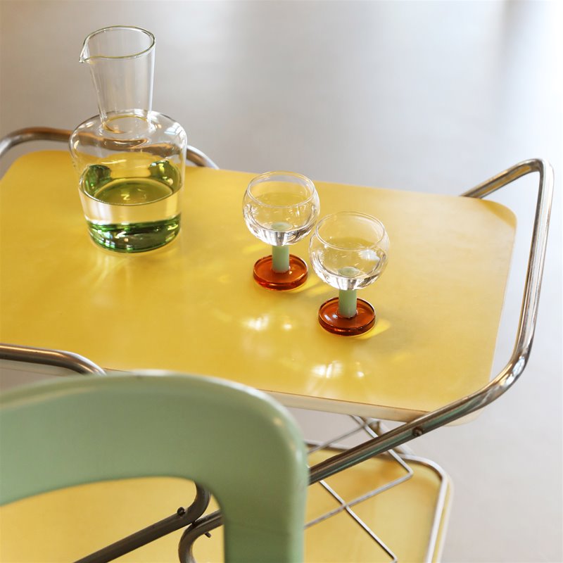 Glass cantine Pink set of 2