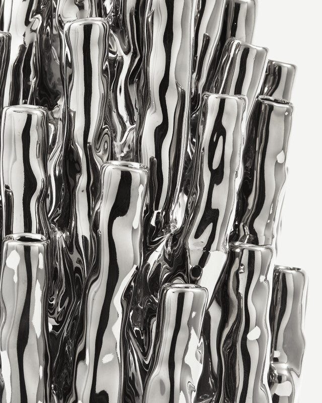 Vase Corail 50 tulipes - Argent