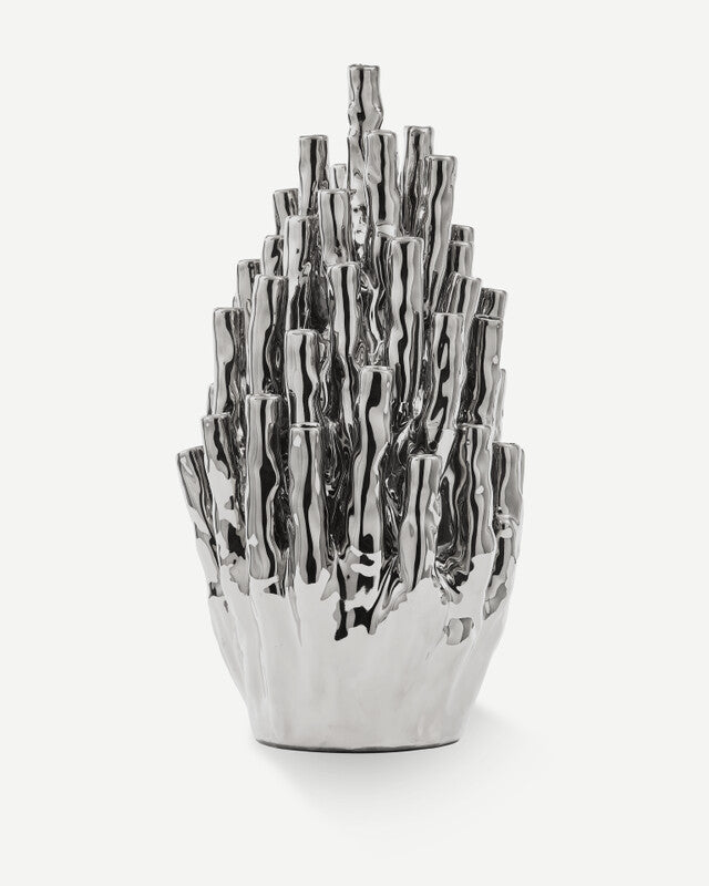 Vase Corail 50 tulipes - Argent