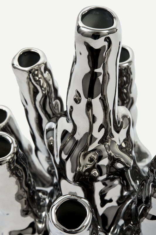 Vase Corail 50 tulipes - Argent