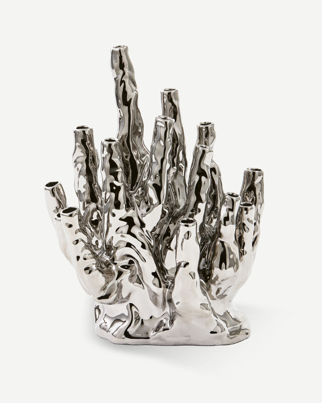 Coral Vase 20-tulips - Silver