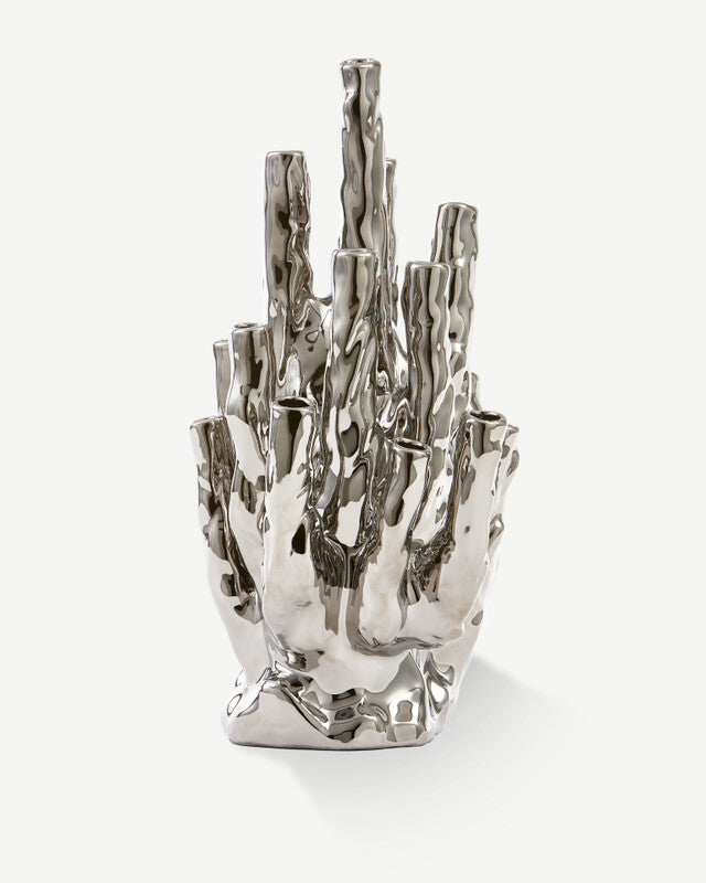 Coral Vase 20-tulips - Silver