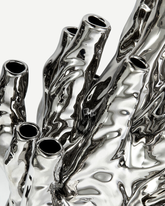 Coral Vase 20-tulips - Silver