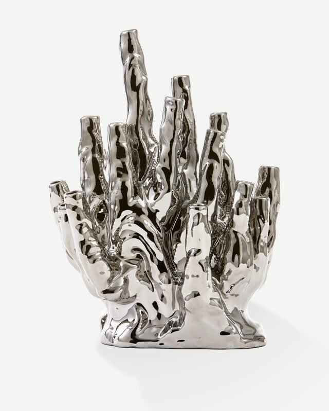 Coral Vase 20-tulips - Silver