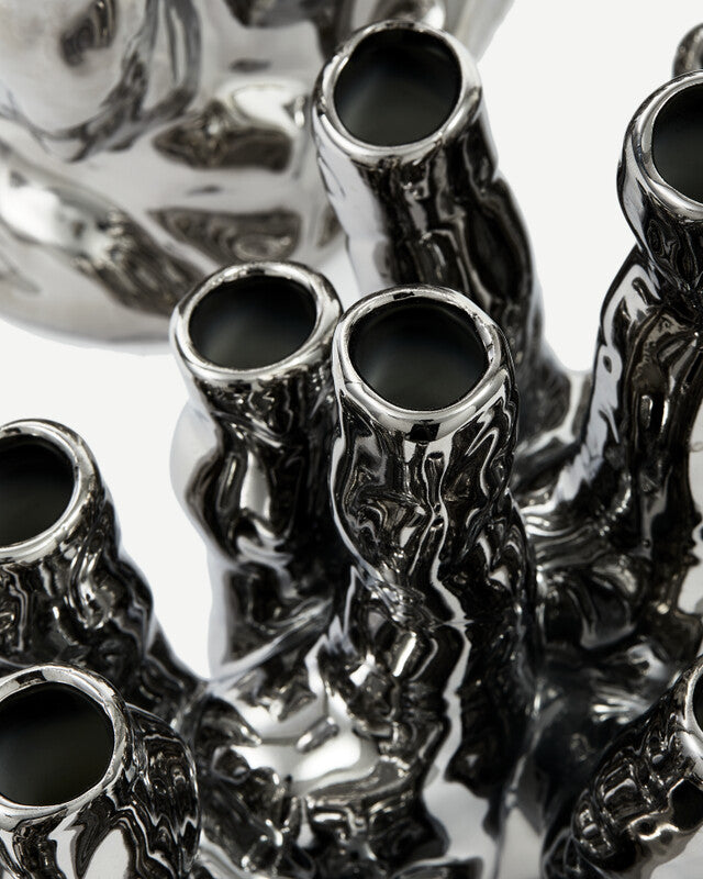 Coral Vase 20-tulips - Silver