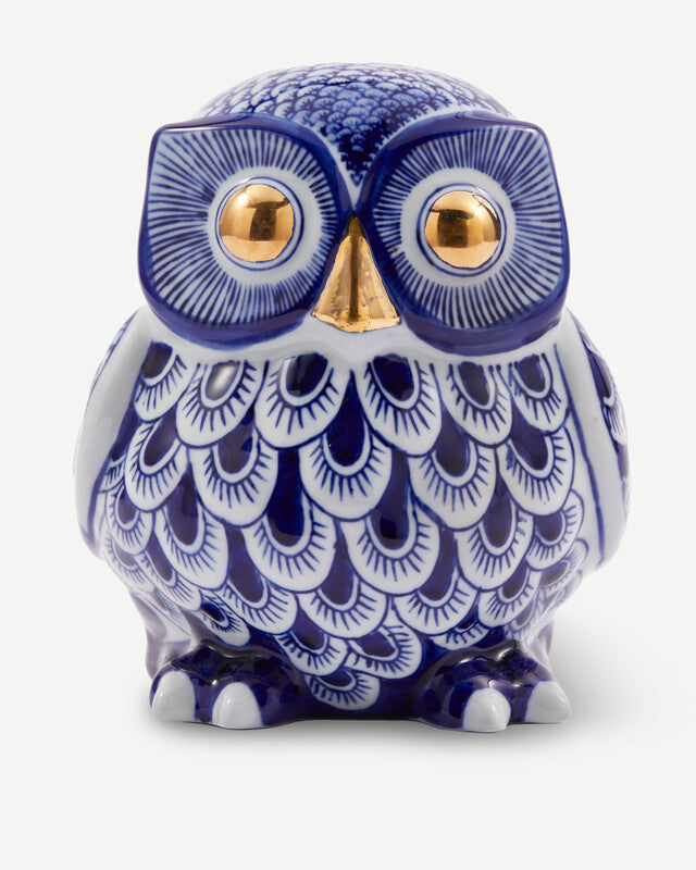 Owl Piggy Bank - Dark blue