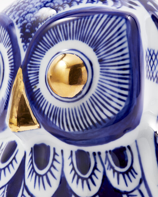 Owl Piggy Bank - Dark blue