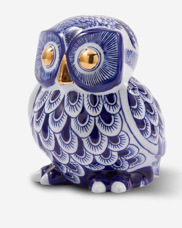 Owl Piggy Bank - Dark blue