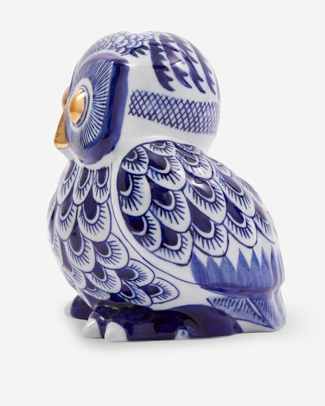 Owl Piggy Bank - Dark blue