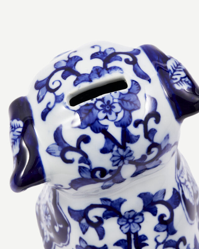 Puppy Piggy Bank - Dark blue