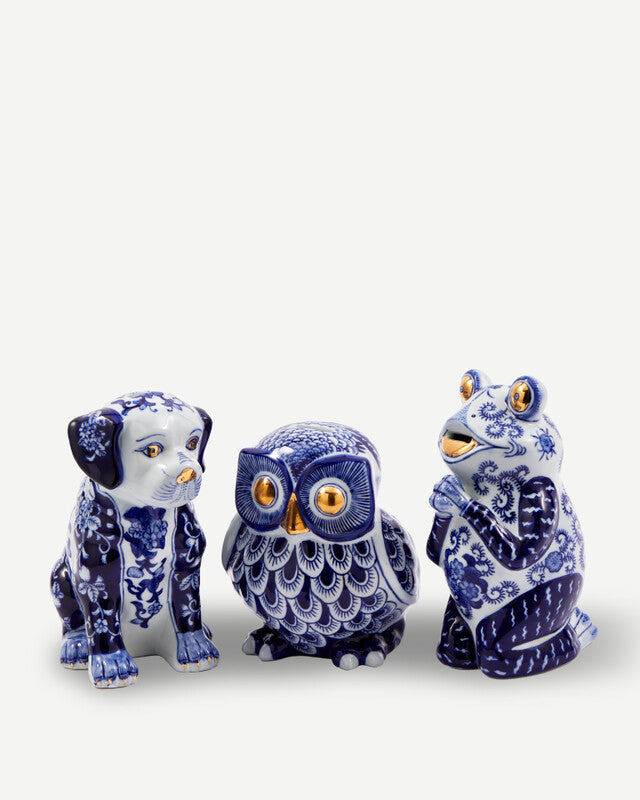 Puppy Piggy Bank - Dark blue