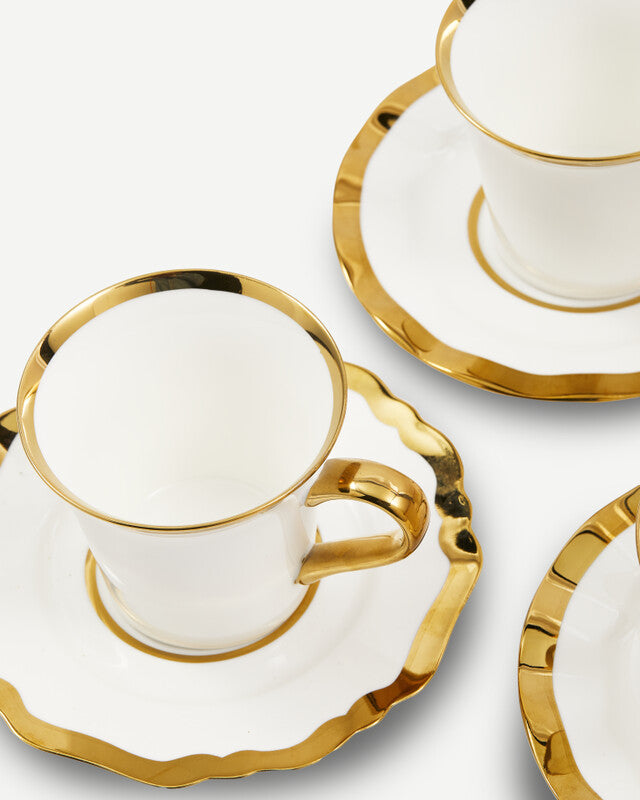 Golden Finds Coffee Cups - White