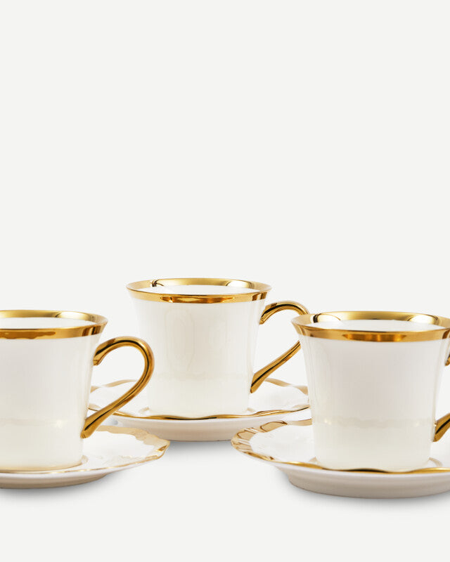 Golden Finds Coffee Cups - White