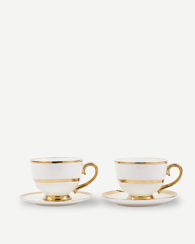 Golden Finds Tea Set - White