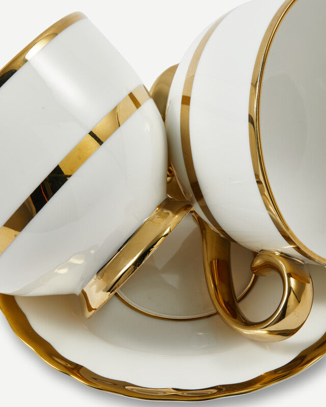 Golden Finds Tea Set - White