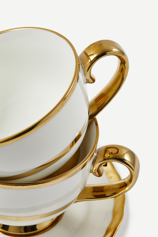 Golden Finds Tea Set - White