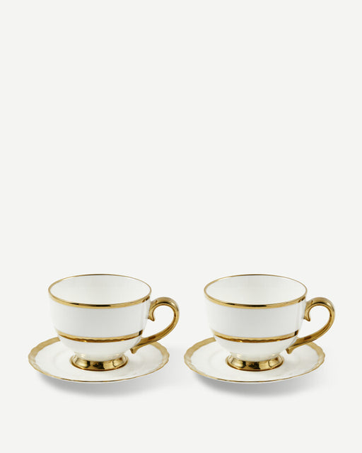 Golden Finds Tea Set - White