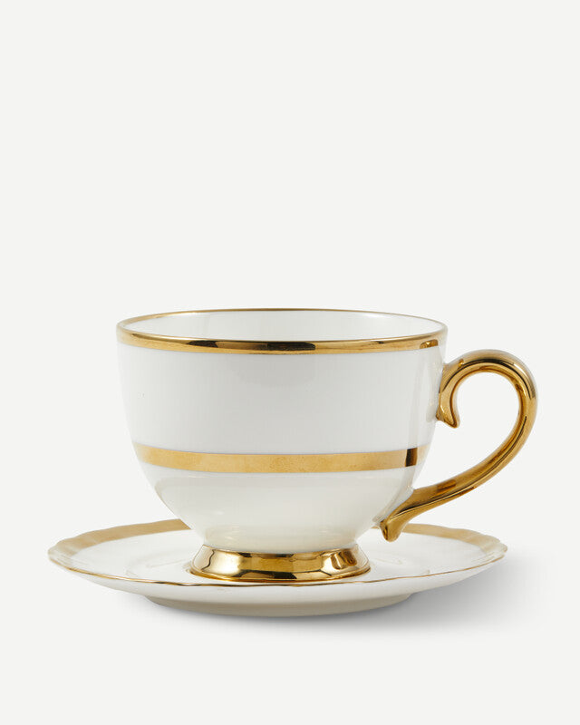 Golden Finds Tea Set - White
