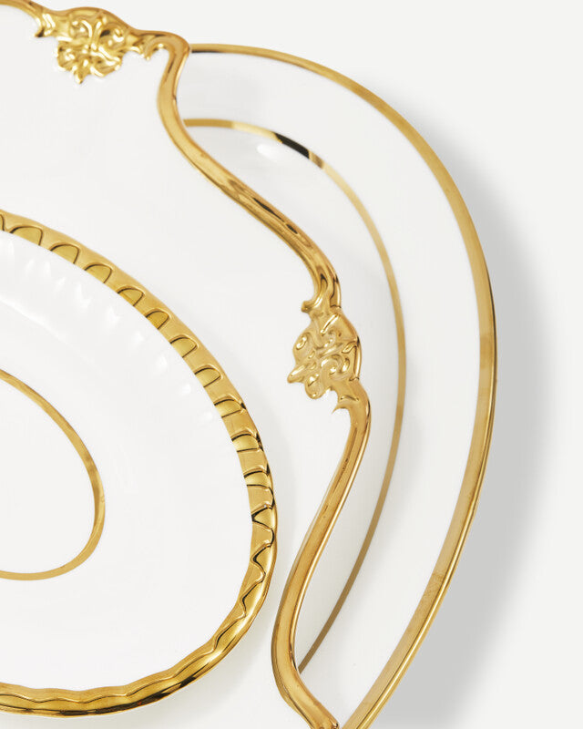 Golden Finds Serving Set - White