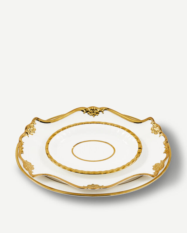 Golden Finds Serving Set - White