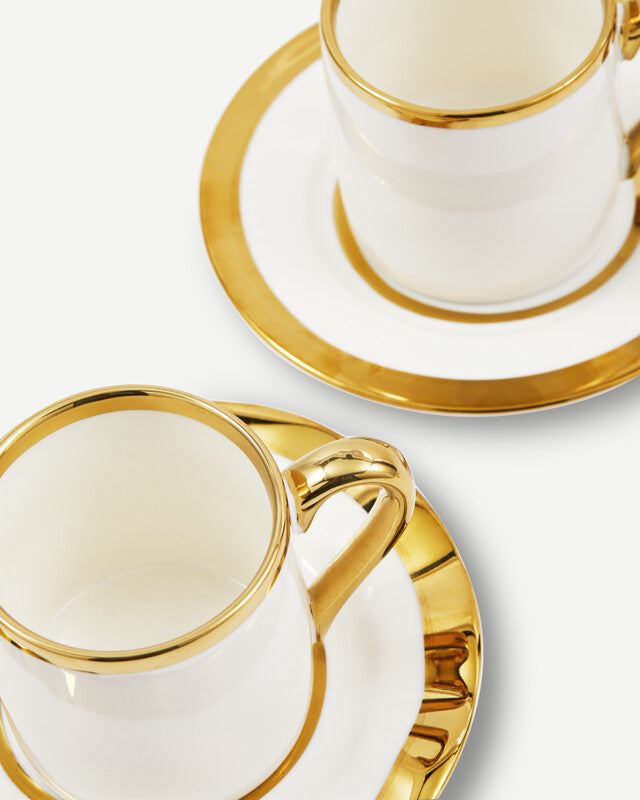Golden Finds Espresso Cups - White