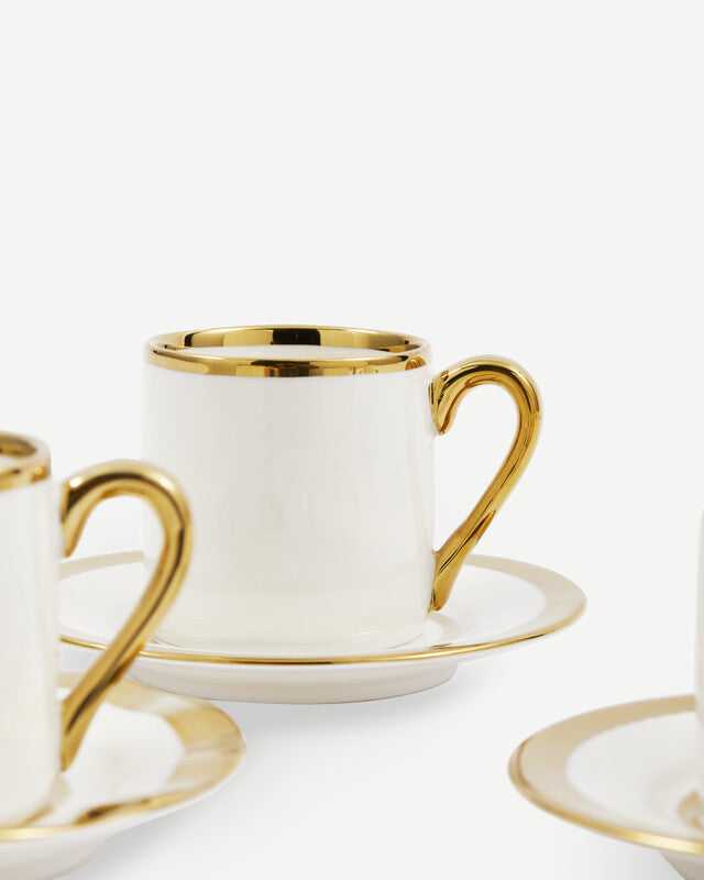 Golden Finds Espresso Cups - White
