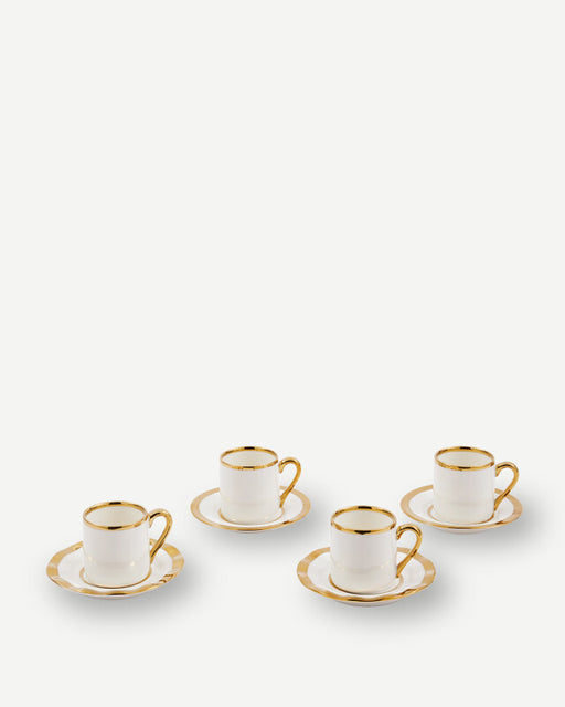 Golden Finds Espresso Cups - White