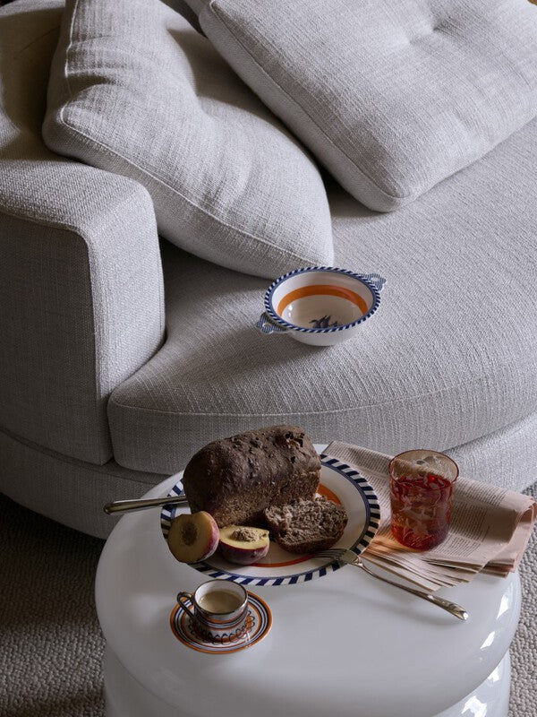 Bird Patterned Plates - Orange