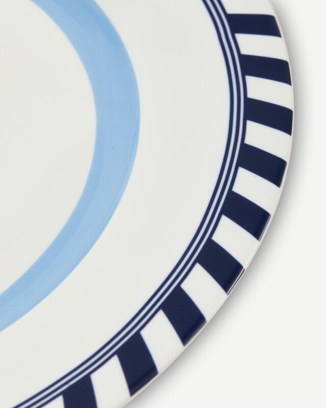 Bird Patterned Plates - Dark blue