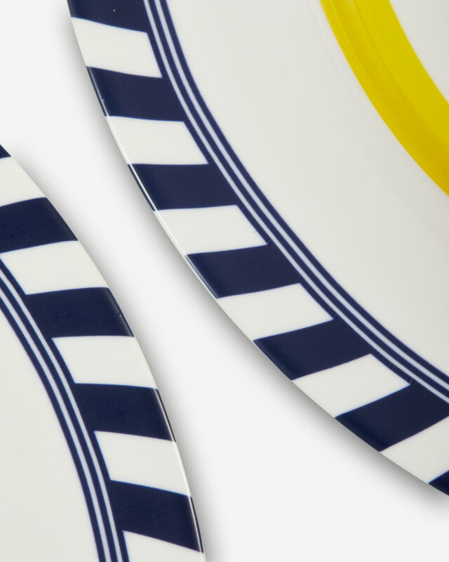 Bird Patterned Plates - Yellow