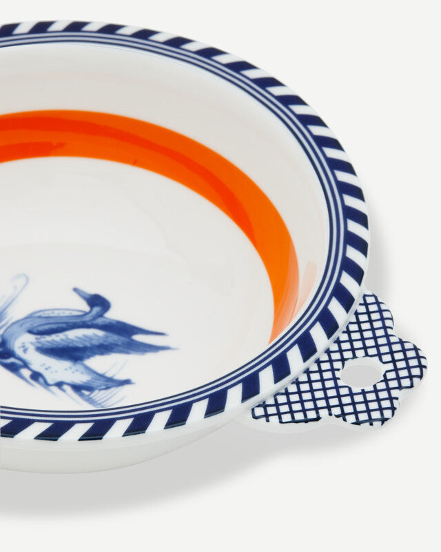 Bird Patterned Bowl - Orange
