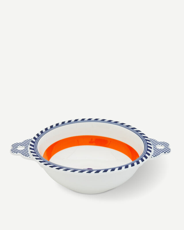 Bird Patterned Bowl - Orange
