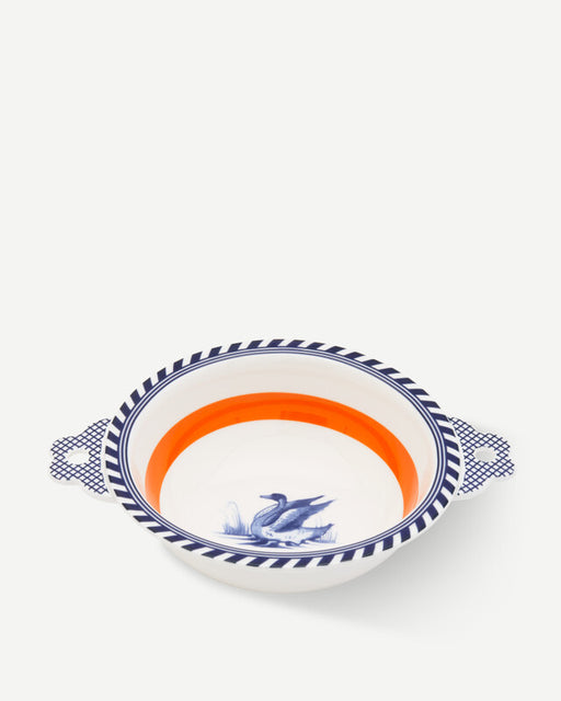 Bird Patterned Bowl - Orange