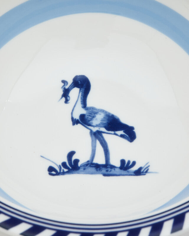 Bird Patterned Bowl - Dark blue