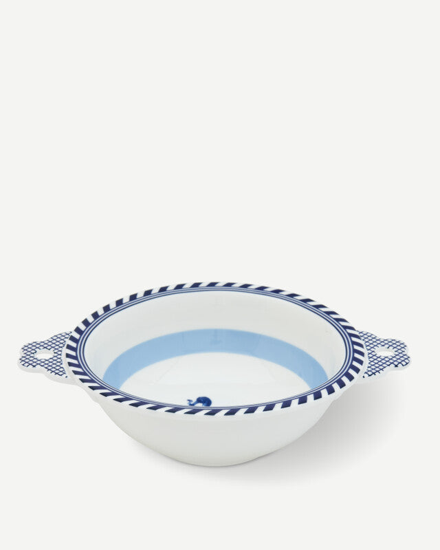 Bird Patterned Bowl - Dark blue