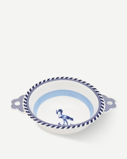 Bird Patterned Bowl - Dark blue