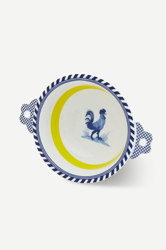 Bird Patterned Bowl - Yellow
