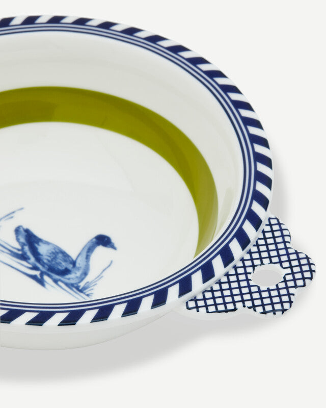 Bird Patterned Bowl - Dark green