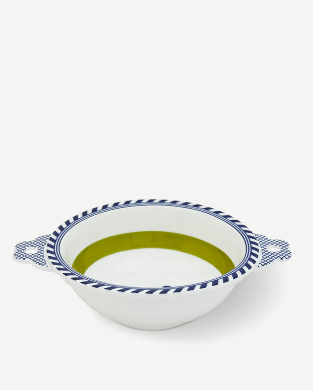 Bird Patterned Bowl - Dark green