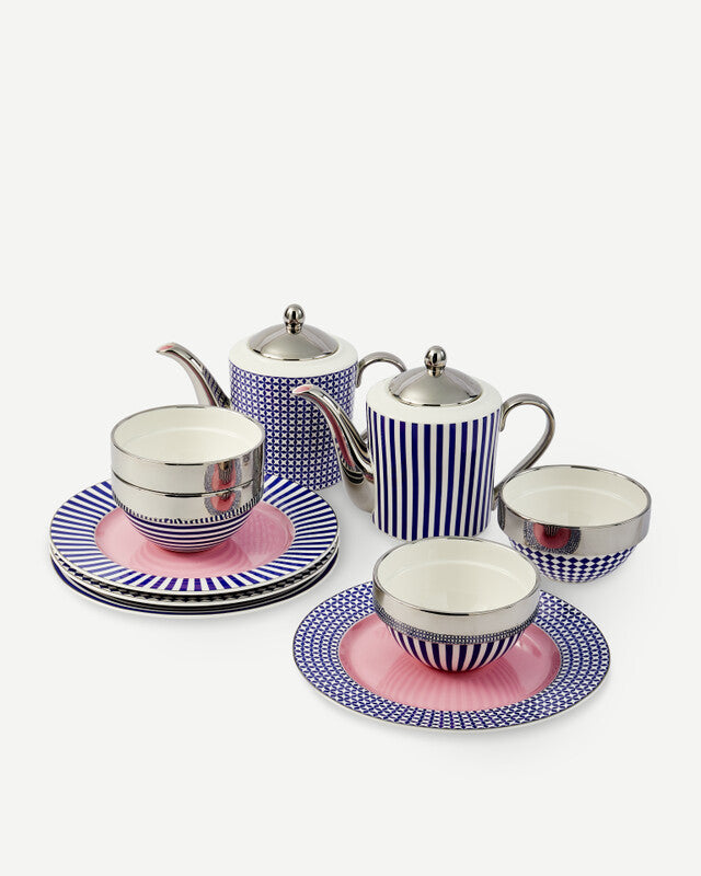 Aunty Dinner Plates - Dark blue