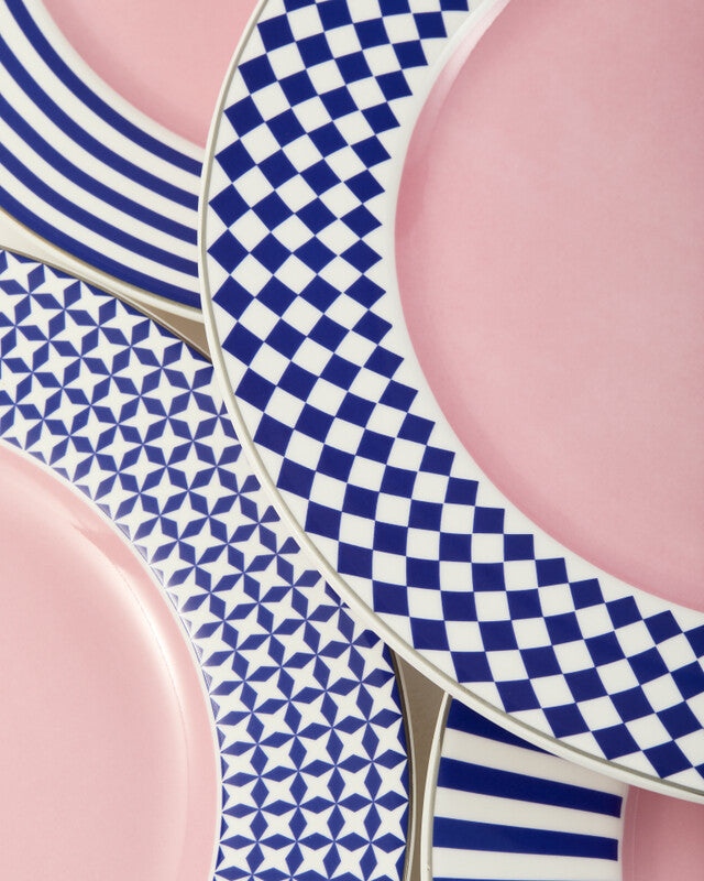Aunty Dinner Plates - Dark blue