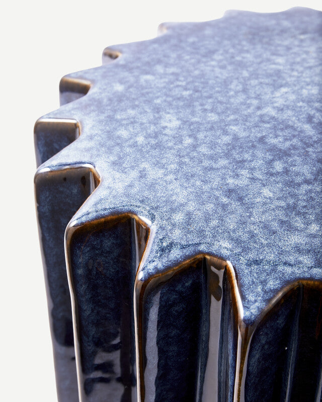 Okra Side Table - Dark blue