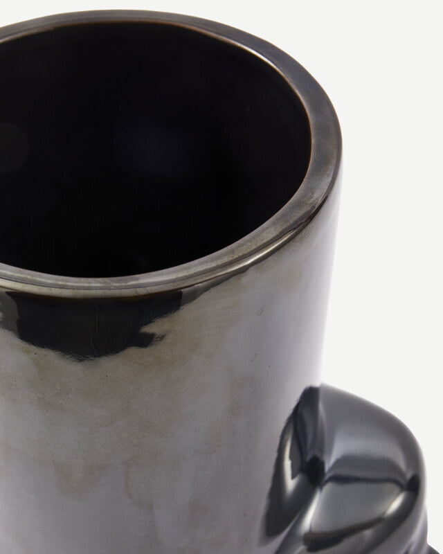 Upside-Down Long Neck Vase - Dark grey