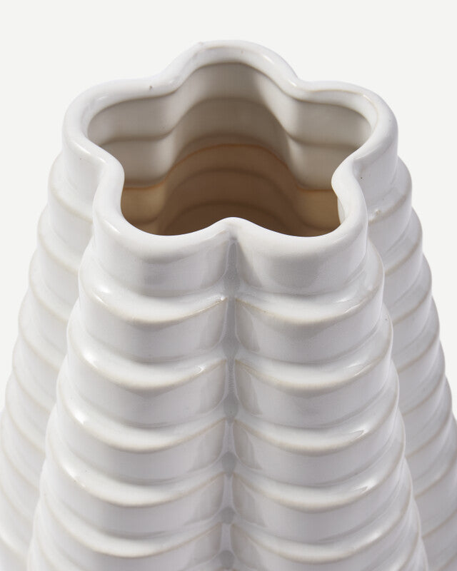 Mille-Feuille Vase - White