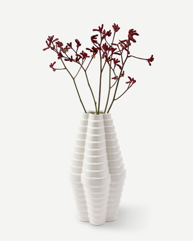 Mille-Feuille Vase - White