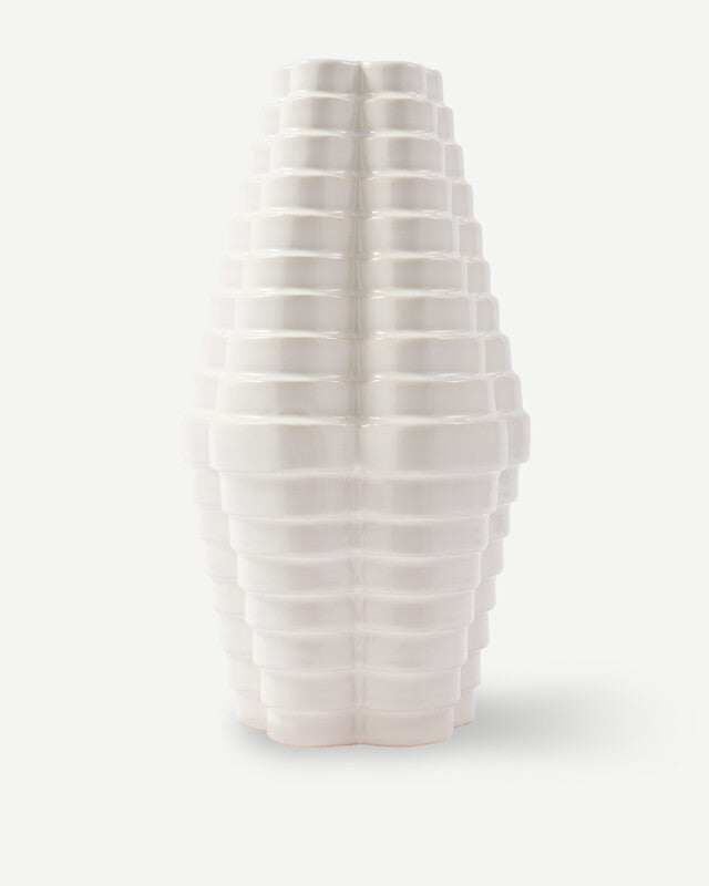 Mille-Feuille Vase - White