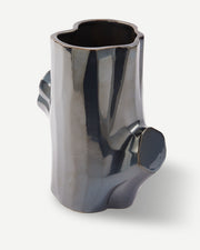 Log Vase - S - Dark grey