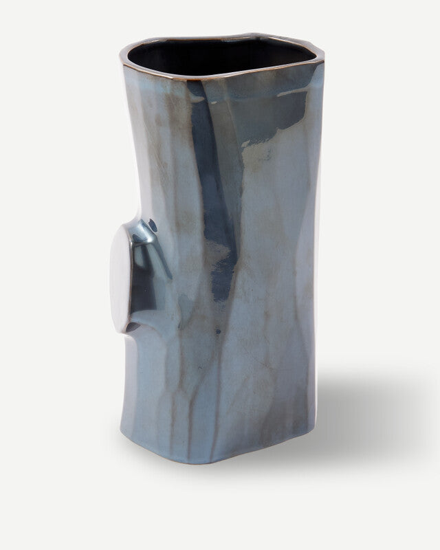 Log Vase - M - Dark grey