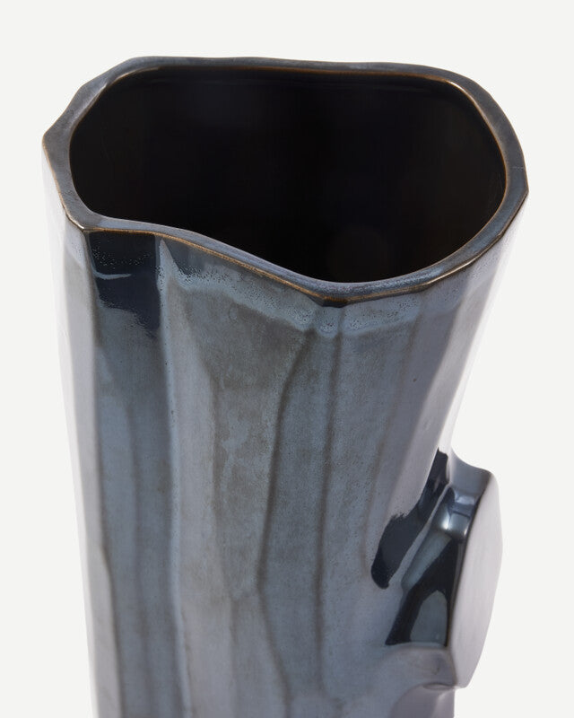 Log Vase - M - Dark grey