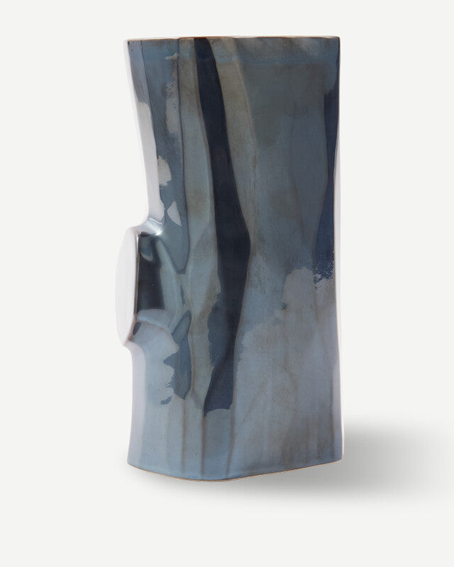 Log Vase - M - Dark grey